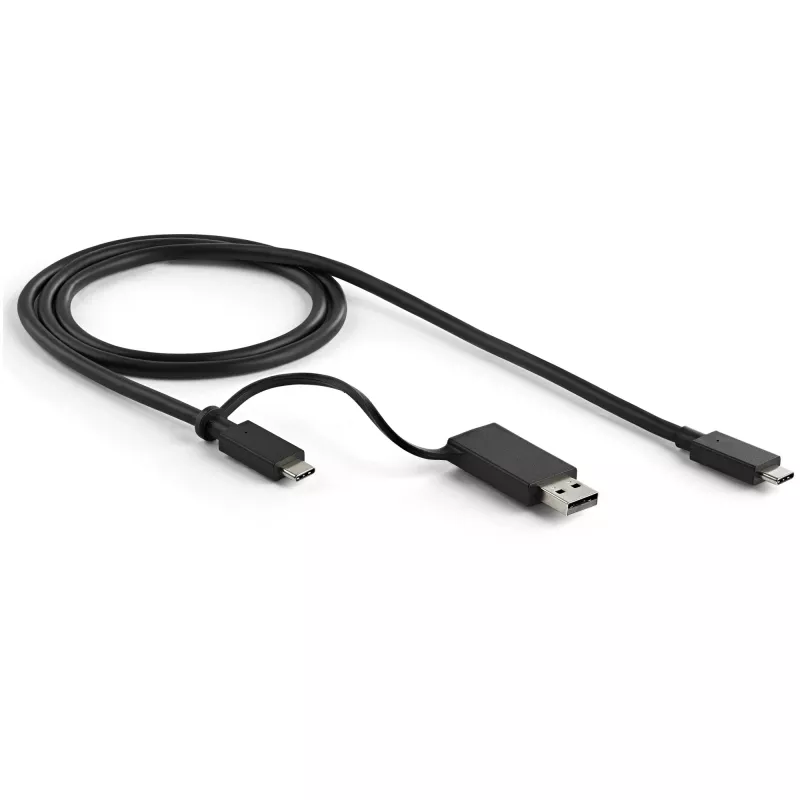 StarTech.com Estação de acoplamento universal para portátil, dock híbrido USB-C e USB-A, Dual 4K DP e HDMI, 100W PD, Mac / Windows / Chrome OS, hub 4x USB 5Gbps, GbE