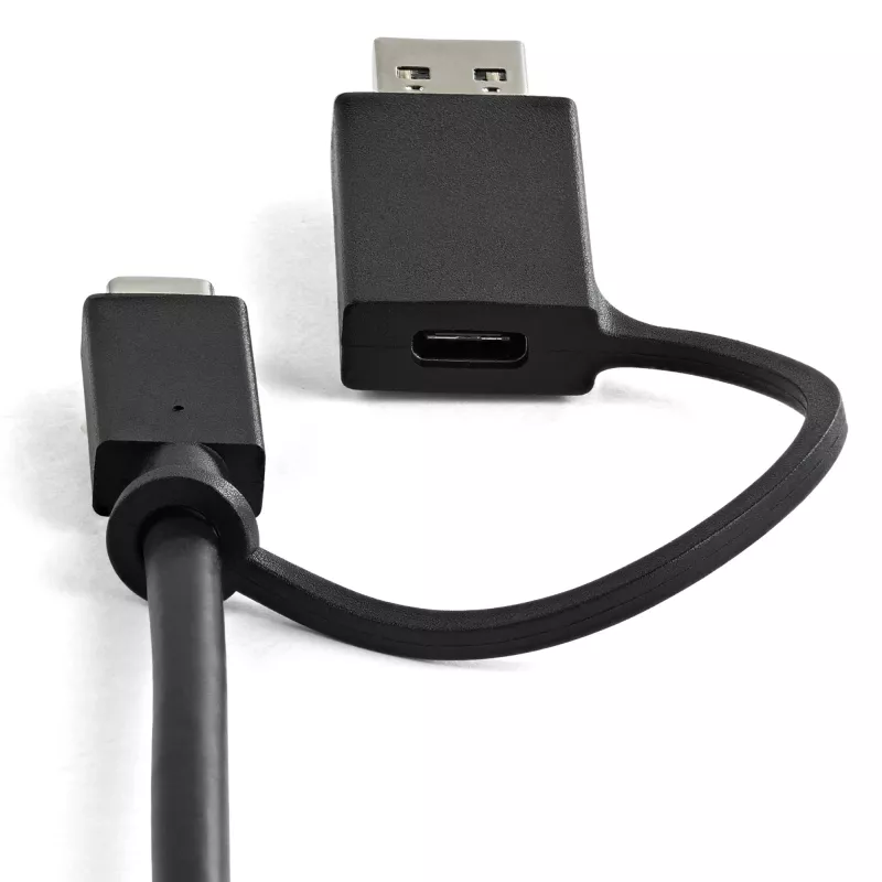 StarTech.com Estação de acoplamento universal para portátil, dock híbrido USB-C e USB-A, Dual 4K DP e HDMI, 100W PD, Mac / Windows / Chrome OS, hub 4x USB 5Gbps, GbE