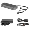 StarTech.com Estação de acoplamento universal para portátil, dock híbrido USB-C e USB-A, Dual 4K DP e HDMI, 100W PD, Mac / Windows / Chrome OS, hub 4x USB 5Gbps, GbE