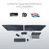 StarTech.com Estação de acoplamento universal para portátil, dock híbrido USB-C e USB-A, Dual 4K DP e HDMI, 100W PD, Mac / Windows / Chrome OS, hub 4x USB 5Gbps, GbE