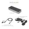 StarTech.com Estação de acoplamento universal para portátil, dock híbrido USB-C e USB-A, Dual 4K DP e HDMI, 100W PD, Mac / Windows / Chrome OS, hub 4x USB 5Gbps, GbE