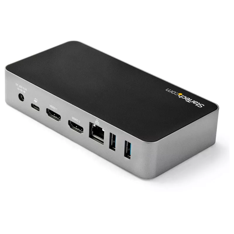 StarTech.com Dock USB-C - Estação de acoplamento para portátil com dois monitores 1080p HDMI - 65W Power Delivery - 1x USB-C, 3x USB-A, Ethernet - Ecrã duplo USB 3.1 Gen 1 Type-C Dock - Mac e Windows