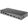 StarTech.com Dock USB C - Estação de acoplamento USB Type-C para três monitores 4K - 100W Power Delivery - DP 1.4 Alt Mode e DSC, 2x DisplayPort 1.4/HDMI 2.0 - 6xUSB (2x 10Gbps) - Windows/Chrome
