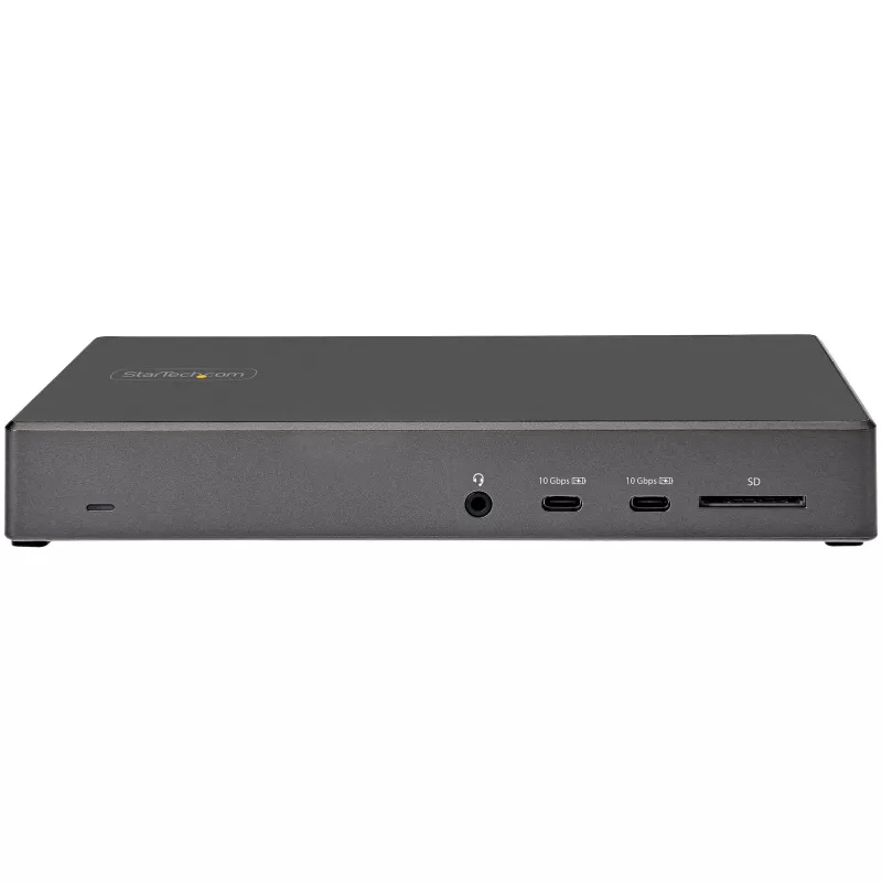 StarTech.com Dock USB C - Estação de acoplamento USB Type-C para três monitores 4K - 100W Power Delivery - DP 1.4 Alt Mode e DSC, 2x DisplayPort 1.4/HDMI 2.0 - 6xUSB (2x 10Gbps) - Windows/Chrome