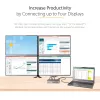 StarTech.com Dock USB-C – DisplayPort e HDMI para quatro monitores 4K 60Hz – Estação de acoplamento USB-C universal com 100W Power Delivery – Hub USB com 1x USB Type-C e 3x USB-A, Ethernet, Áudio