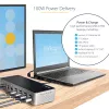 StarTech.com Dock USB-C – DisplayPort e HDMI para quatro monitores 4K 60Hz – Estação de acoplamento USB-C universal com 100W Power Delivery – Hub USB com 1x USB Type-C e 3x USB-A, Ethernet, Áudio