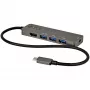 StarTech.com Adaptador multiportas USB-C - USB-C para HDMI 2.0b 4K 60Hz (HDR10), 100W Power Delivery Pass-Through, hub USB 3.0 de 4 portas - Mini dock USB Type-C - Cabo fixo de 30 cm