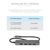StarTech.com Adaptador multiportas USB-C - USB-C para HDMI 2.0b 4K 60Hz (HDR10), 100W Power Delivery Pass-Through, hub USB 3.0 de 4 portas - Mini dock USB Type-C - Cabo fixo de 30 cm