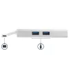 StarTech.com Adaptador multiportas USB-C – Estação de acoplamento de viagem USB-C com HDMI 4K – 60 W Power Delivery Pass-Through, GbE, hub USB-A 3.0 de 2 portas – Mini dock USB Type-C portátil para portátil – Branco