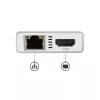 StarTech.com Adaptador multiportas USB-C – Estação de acoplamento de viagem USB-C com HDMI 4K – 60 W Power Delivery Pass-Through, GbE, hub USB-A 3.0 de 2 portas – Mini dock USB Type-C portátil para portátil – Branco