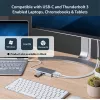 StarTech.com Adaptador multiportas USB-C – Estação de acoplamento de viagem USB-C com HDMI 4K – 60 W Power Delivery Pass-Through, GbE, hub USB-A 3.0 de 2 portas – Mini dock USB Type-C portátil para portátil – Branco
