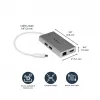 StarTech.com Adaptador multiportas USB-C – Estação de acoplamento de viagem USB-C com HDMI 4K – 60 W Power Delivery Pass-Through, GbE, hub USB-A 3.0 de 2 portas – Mini dock USB Type-C portátil para portátil – Branco