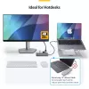 StarTech.com Hub adaptador multiportas USB-C, USB-C para HDMI 4K 60Hz, Gigabit Ethernet e carregamento de portátil 100W para Macbook Pro / Air e Windows