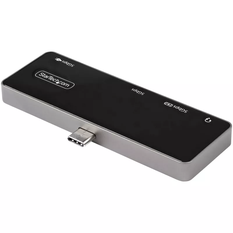 StarTech.com Adaptador multiportas USB C – USB-C para HDMI 2.0 4K 60Hz, carregamento pass-through 100W Power Delivery, hub USB 3.0 de 3 portas, Áudio – Mini dock USB-C – Dock de viagem USB Type-C portátil