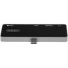 StarTech.com Adaptador multiportas USB C – USB-C para HDMI 2.0 4K 60Hz, carregamento pass-through 100W Power Delivery, hub USB 3.0 de 3 portas, Áudio – Mini dock USB-C – Dock de viagem USB Type-C portátil
