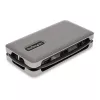 StarTech.com Adaptador multiportas USB-C – HDMI/DP 4K 60Hz – Hub USB de 3 portas – 100W Power Delivery Pass-Through – GbE – Mini estação de acoplamento de viagem com carregamento – Cabo enrolável de 30 cm