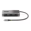 StarTech.com Adaptador multiportas USB-C – HDMI/DP 4K 60Hz – Hub USB de 3 portas – 100W Power Delivery Pass-Through – GbE – Mini estação de acoplamento de viagem com carregamento – Cabo enrolável de 30 cm