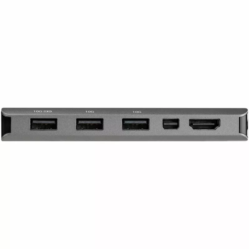 StarTech.com Adaptador multiportas USB-C – USB-C para HDMI ou Mini DisplayPort 4K 60Hz, 100W Power Delivery Pass-Through, hub USB 10Gbps de 4 portas – Mini dock USB Type-C – com cabo fixo de 12 polegadas (30 cm)