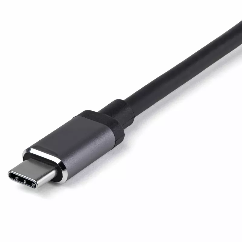 StarTech.com Adaptador multiportas USB-C – USB-C para HDMI ou Mini DisplayPort 4K 60Hz, 100W Power Delivery Pass-Through, hub USB 10Gbps de 4 portas – Mini dock USB Type-C – com cabo fixo de 12 polegadas (30 cm)