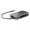 StarTech.com Adaptador multiportas USB-C – HDMI/VGA – 4K 60 Hz – Hub USB de 3 portas – 100 W Power Delivery Pass-Through – GbE – Mini estação de acoplamento de viagem com carregamento – Cabo enrolável, 30 cm