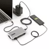 StarTech.com Adaptador multiportas USB-C – HDMI/VGA – 4K 60 Hz – Hub USB de 3 portas – 100 W Power Delivery Pass-Through – GbE – Mini estação de acoplamento de viagem com carregamento – Cabo enrolável, 30 cm