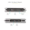 StarTech.com Adaptador multiportas USB-C – HDMI/VGA – 4K 60 Hz – Hub USB de 3 portas – 100 W Power Delivery Pass-Through – GbE – Mini estação de acoplamento de viagem com carregamento – Cabo enrolável, 30 cm