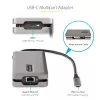 StarTech.com Adaptador multiportas USB-C – HDMI/VGA – 4K 60 Hz – Hub USB de 3 portas – 100 W Power Delivery Pass-Through – GbE – Mini estação de acoplamento de viagem com carregamento – Cabo enrolável, 30 cm