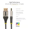 StarTech.com Cabo DisplayPort 1.4 certificado VESA de 1,8 m – 8K 60 Hz HDR10 – Vídeo Ultra HD 4K 120 Hz – Cabo de DP 1.4 – para monitores/ecrãs – Cabo DisplayPort para DisplayPort – M/M