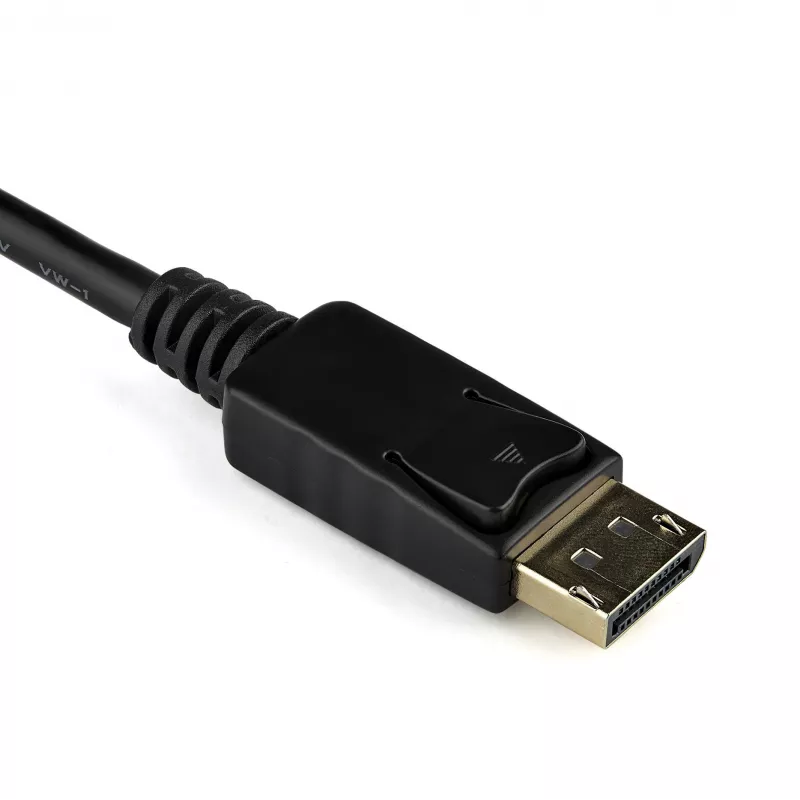 StarTech.com Adaptador DisplayPort para VGA - Conversor ativo DP para VGA - Vídeo 1080p - Certificado DisplayPort - Dongle adaptador de cabo DP/DP++ para monitor VGA - Conector DP com bloqueio