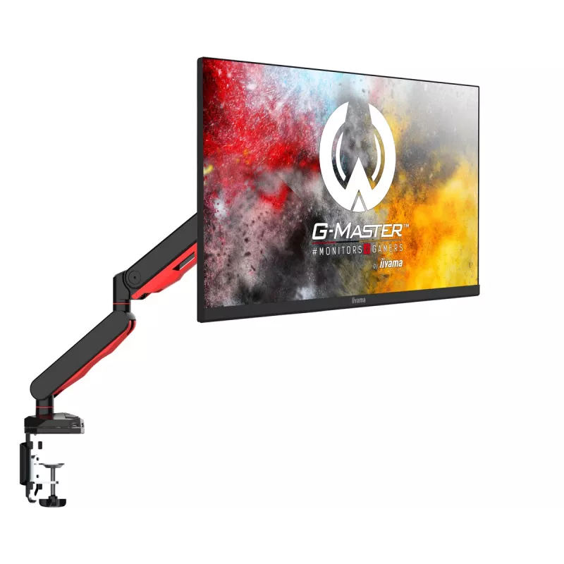 iiyama DSG3001C-R1 Suporte de monitor/base 76,2 cm (30 polegadas) Secretária Preto, Vermelho
