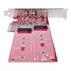 StarTech.com Placa adaptadora Dual M.2 PCIe SSD, PCIe x8 / x16 para Dual NVMe ou AHCI M.2 SSDs, PCI Express 4.0, 7,8 GBps/unidade, bifurcação necessária - Compatível com Windows/Linux