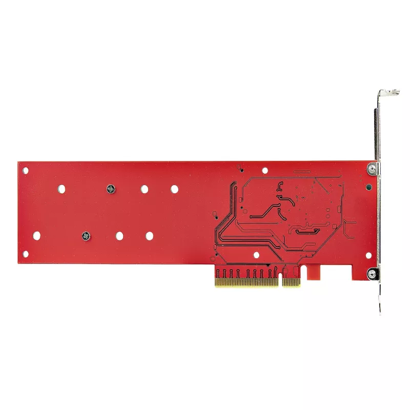 StarTech.com Placa adaptadora Dual M.2 PCIe SSD, PCIe x8 / x16 para Dual NVMe ou AHCI M.2 SSDs, PCI Express 4.0, 7,8 GBps/unidade, bifurcação necessária - Compatível com Windows/Linux
