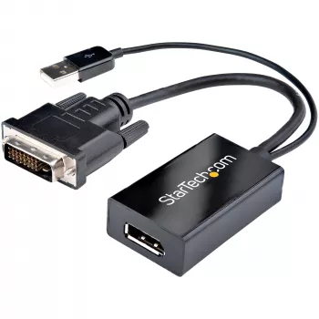 StarTech.com Adaptador DVI para DisplayPort – Alimentação USB – 1920 x 1200 – Conversor DVI para DisplayPort – Adaptador de vídeo – DVI-D para DP