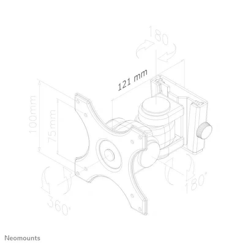 Neomounts FPMA-W250preto suporte de parede para monitor/TV 10-30 polegadas – totalmente articulado