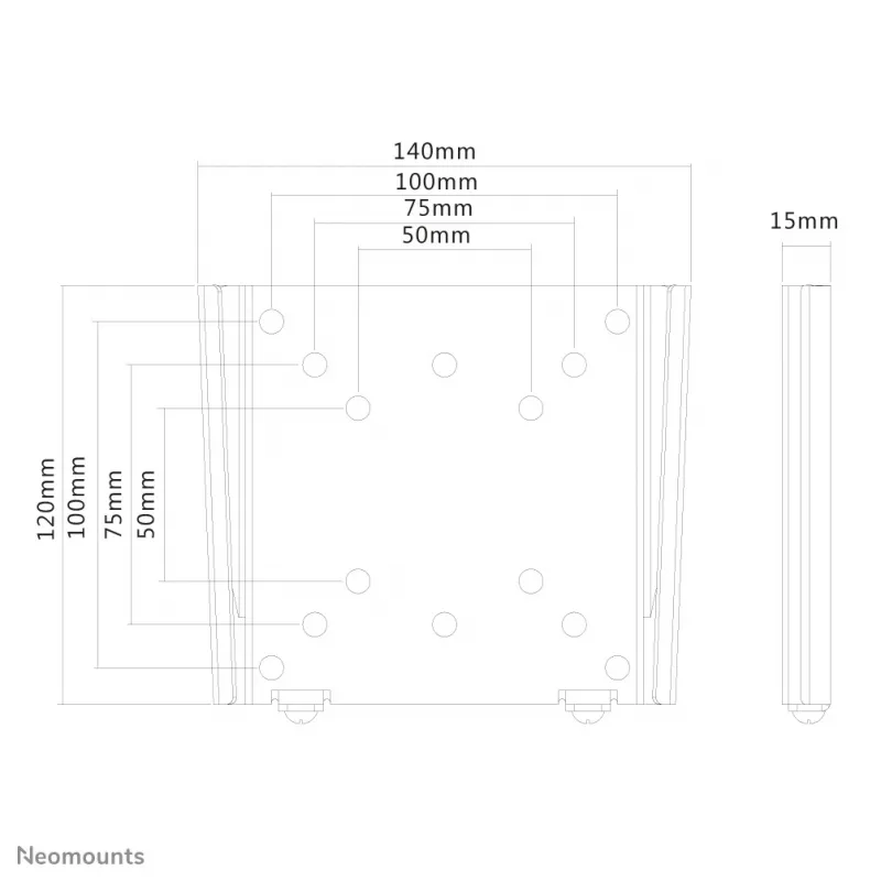 Neomounts FPMA-W25preto suporte de parede para monitor/TV 10-30 polegadas – ultraplano