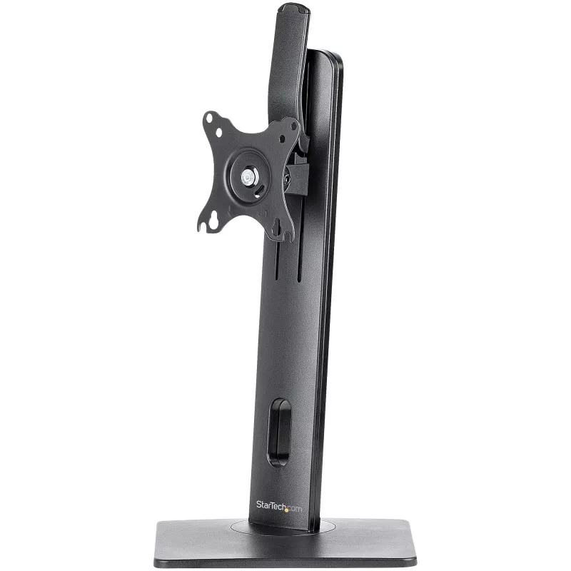 StarTech.com suporte de monitor individual de pé – suporte de monitor com altura ajustável – para monitores VESA até 32 polegadas (7 kg) – suporte de monitor ergonómico para secretária – inclinável/rotativo/giratório