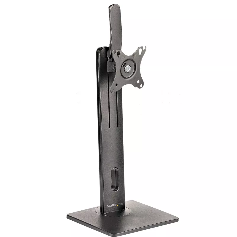 StarTech.com suporte de monitor individual de pé – suporte de monitor com altura ajustável – para monitores VESA até 32 polegadas (7 kg) – suporte de monitor ergonómico para secretária – inclinável/rotativo/giratório