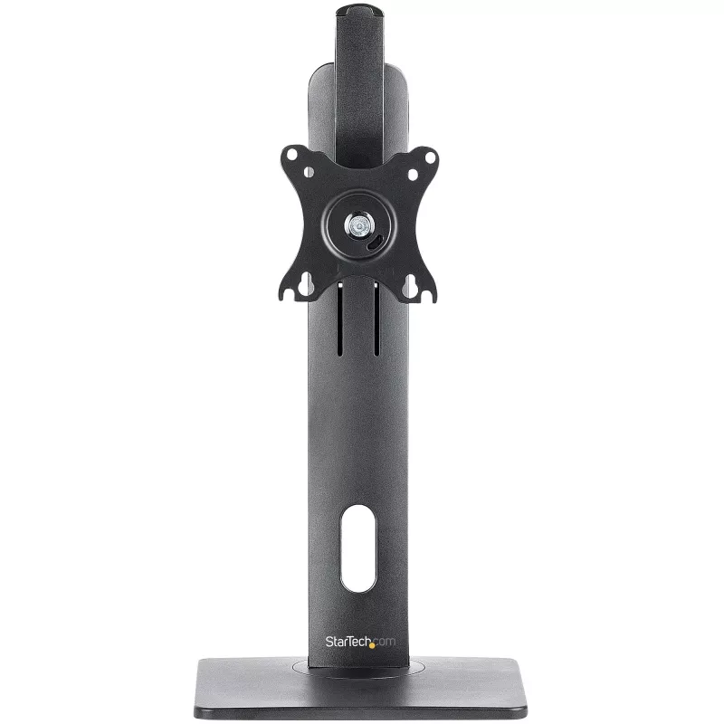 StarTech.com suporte de monitor individual de pé – suporte de monitor com altura ajustável – para monitores VESA até 32 polegadas (7 kg) – suporte de monitor ergonómico para secretária – inclinável/rotativo/giratório