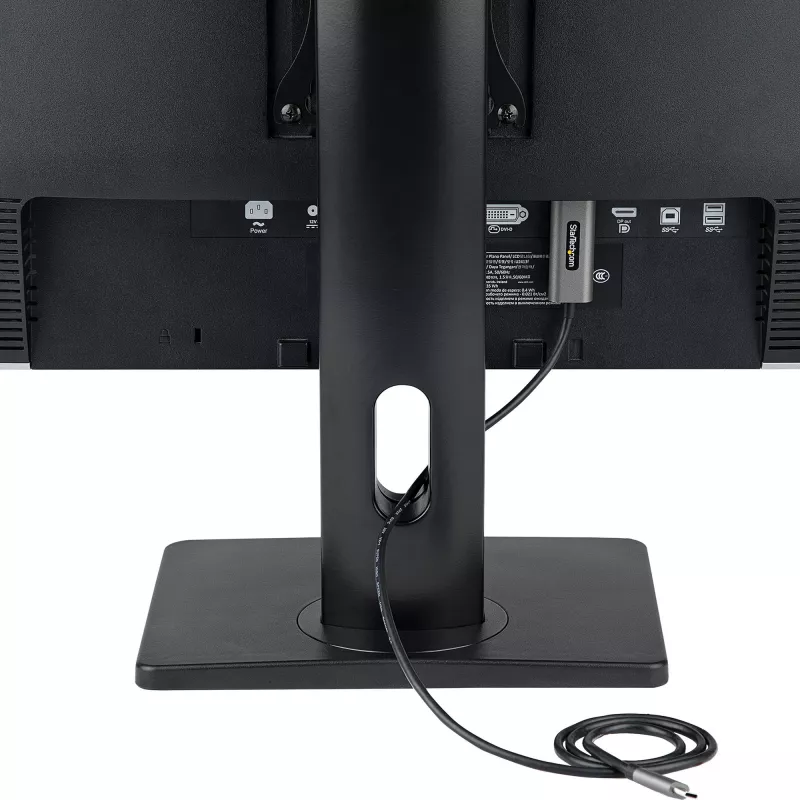 StarTech.com suporte de monitor individual de pé – suporte de monitor com altura ajustável – para monitores VESA até 32 polegadas (7 kg) – suporte de monitor ergonómico para secretária – inclinável/rotativo/giratório