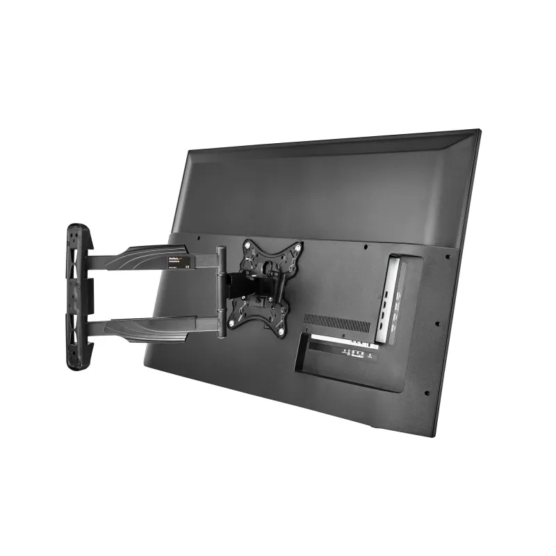 StarTech.com FPWARTB1M suporte de parede para TV totalmente articulado, braço articulado, para ecrãs VESA de 32-55 polegadas, até 35 kg (77 lb), rotação +90/-90, aço, preto
