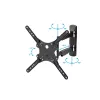 StarTech.com FPWARTB1M suporte de parede para TV totalmente articulado, braço articulado, para ecrãs VESA de 32-55 polegadas, até 35 kg (77 lb), rotação +90/-90, aço, preto