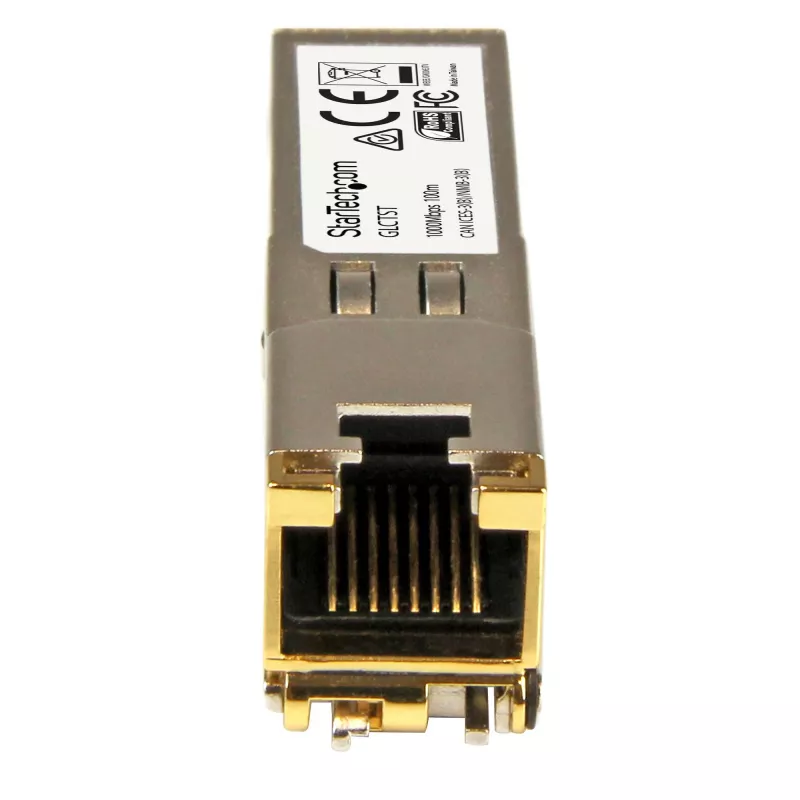 StarTech.com módulo transceptor SFP compatível com Cisco GLC-T - 1000BASE-T~Módulo SFP compatível com Cisco GLC-T - 1000BASE-T - SFP para RJ45 Cat6/Cat5e - 1GE Gigabit Ethernet SFP - RJ-45 100m - Cisco Firepower, ASR920, IE2000