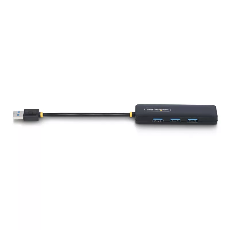 Hub USB-A de 4 portas StarTech.com, 5 Gbit/s, alimentado por bus, mini hub USB de viagem compacto, splitter USB 3.0 multiporta, hub USB portátil, proteção contra sobretensão (OCP)