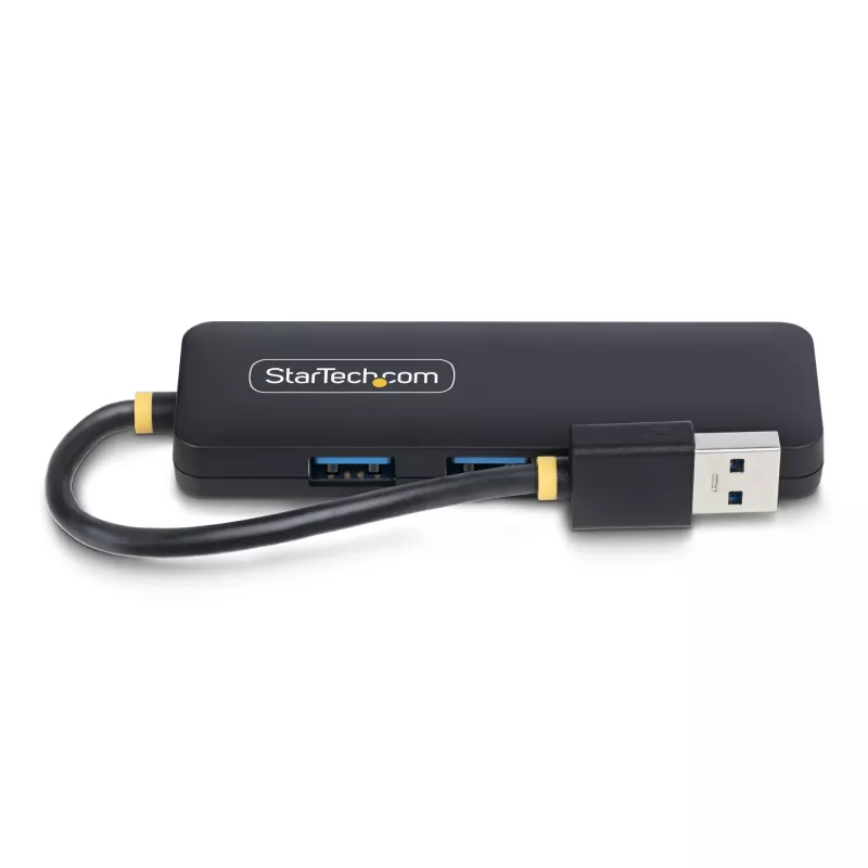 Hub USB-A de 4 portas StarTech.com, 5 Gbit/s, alimentado por bus, mini hub USB de viagem compacto, splitter USB 3.0 multiporta, hub USB portátil, proteção contra sobretensão (OCP)