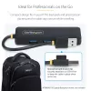 Hub USB-A de 4 portas StarTech.com, 5 Gbit/s, alimentado por bus, mini hub USB de viagem compacto, splitter USB 3.0 multiporta, hub USB portátil, proteção contra sobretensão (OCP)