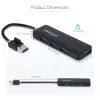 Hub USB-A de 4 portas StarTech.com, 5 Gbit/s, alimentado por bus, mini hub USB de viagem compacto, splitter USB 3.0 multiporta, hub USB portátil, proteção contra sobretensão (OCP)