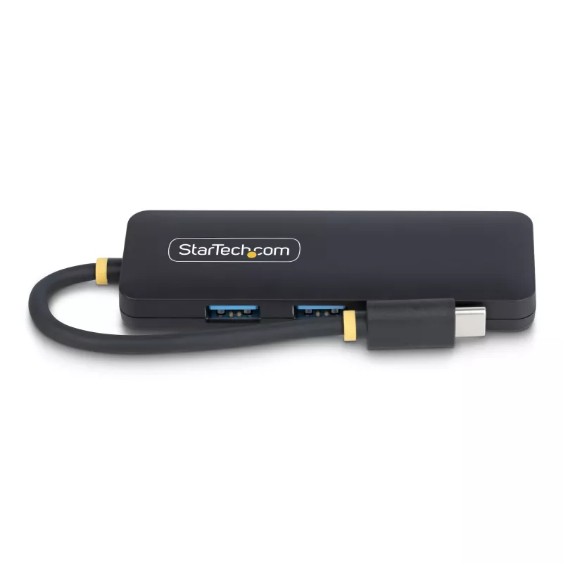Hub USB-C de 4 portas StarTech.com, 5 Gbit/s, USB-C para 4x USB-A, alimentado por bus, mini hub de viagem compacto, splitter USB 3.0 multiporta, hub portátil, proteção contra sobretensão