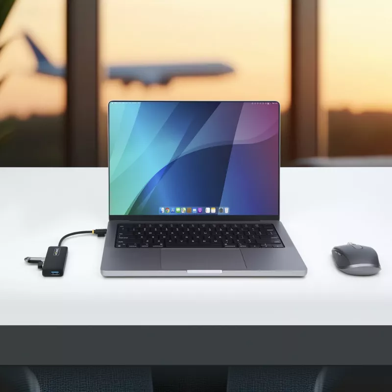 Hub USB-C de 4 portas StarTech.com, 5 Gbit/s, USB-C para 4x USB-A, alimentado por bus, mini hub de viagem compacto, splitter USB 3.0 multiporta, hub portátil, proteção contra sobretensão