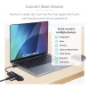 Hub USB-C de 4 portas StarTech.com, 5 Gbit/s, USB-C para 4x USB-A, alimentado por bus, mini hub de viagem compacto, splitter USB 3.0 multiporta, hub portátil, proteção contra sobretensão
