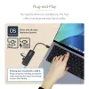 Hub USB-C de 4 portas StarTech.com, 5 Gbit/s, USB-C para 4x USB-A, alimentado por bus, mini hub de viagem compacto, splitter USB 3.0 multiporta, hub portátil, proteção contra sobretensão